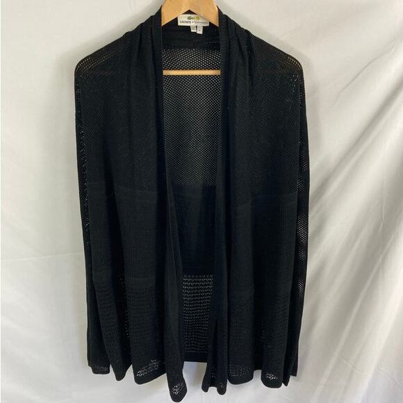 Lacoste + Malandrino Loose Open Knit Oversized Cardigan Sweater Size Small - Picture 1 of 6